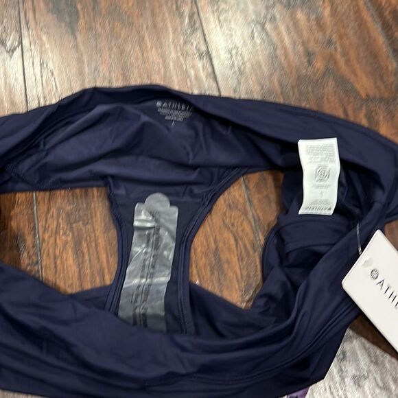 NWT Athleta Tidal Skirt dark navy size L  semi-fitted , swim fabric is smooth - Picture 7 of 8